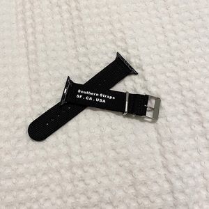 Southern Straps Black Nylon Apple Watch Bands 44mm